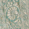 Light Blue Leaf Patterned Saree with Floral Motifs